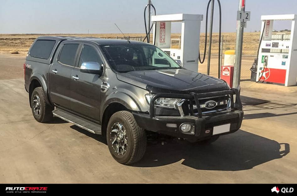 FORD RANGER GD01 GRAPHITE MILLED ACCENTS WITH CHROME INSERTS